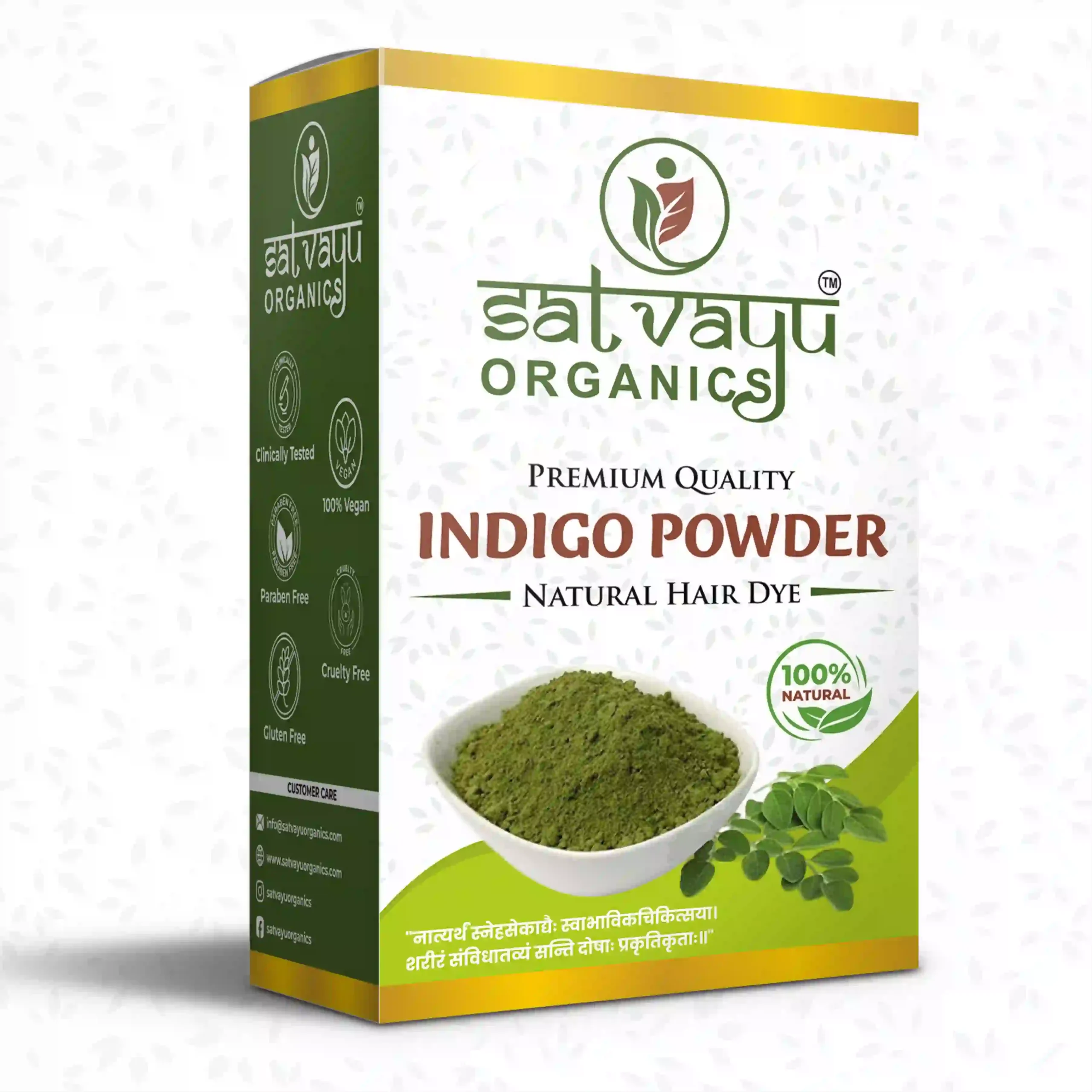 Satvayu Organics Indigo Powder for Natural Hair Colour