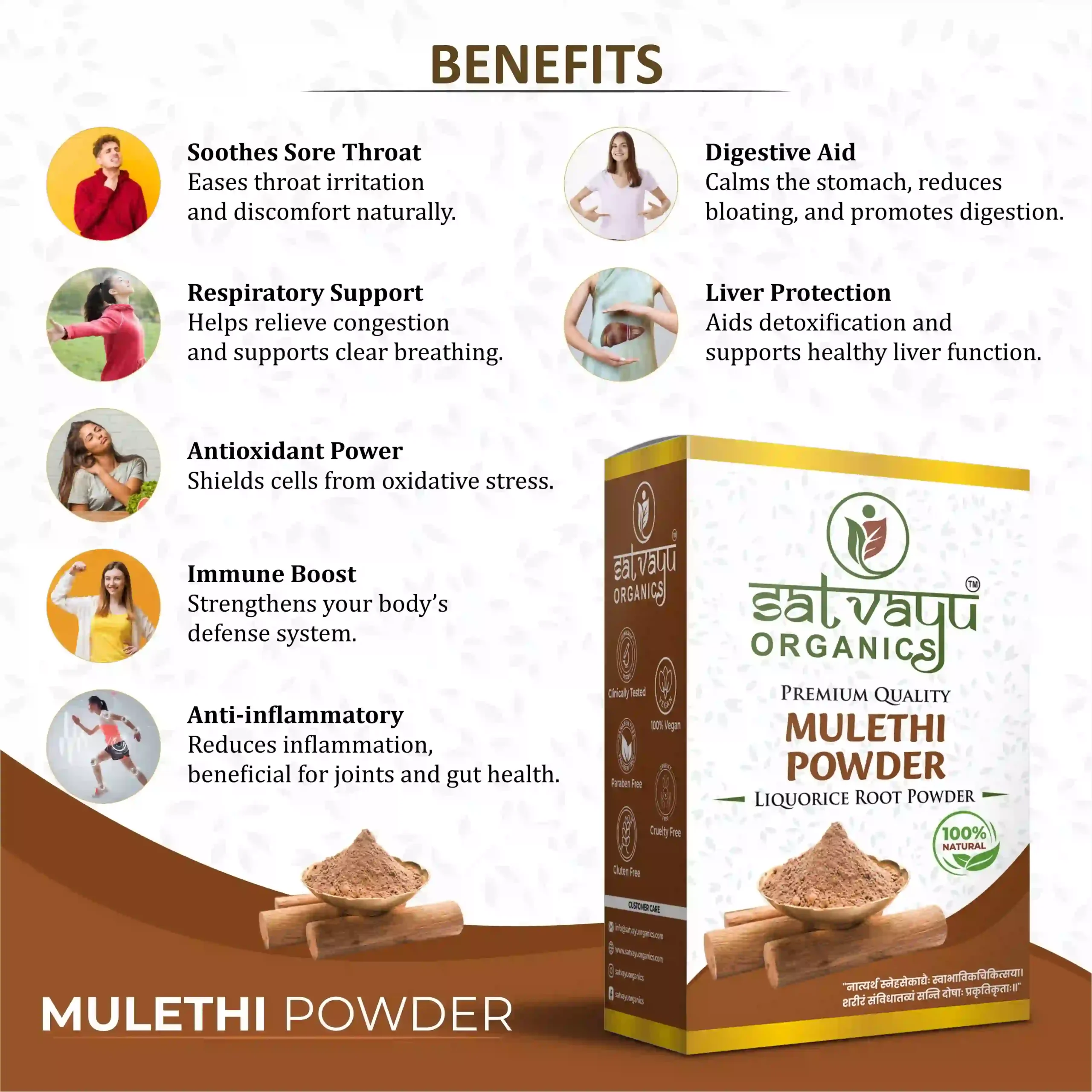 Satvayu Organics Mulethi Powder for Face and Skin Care