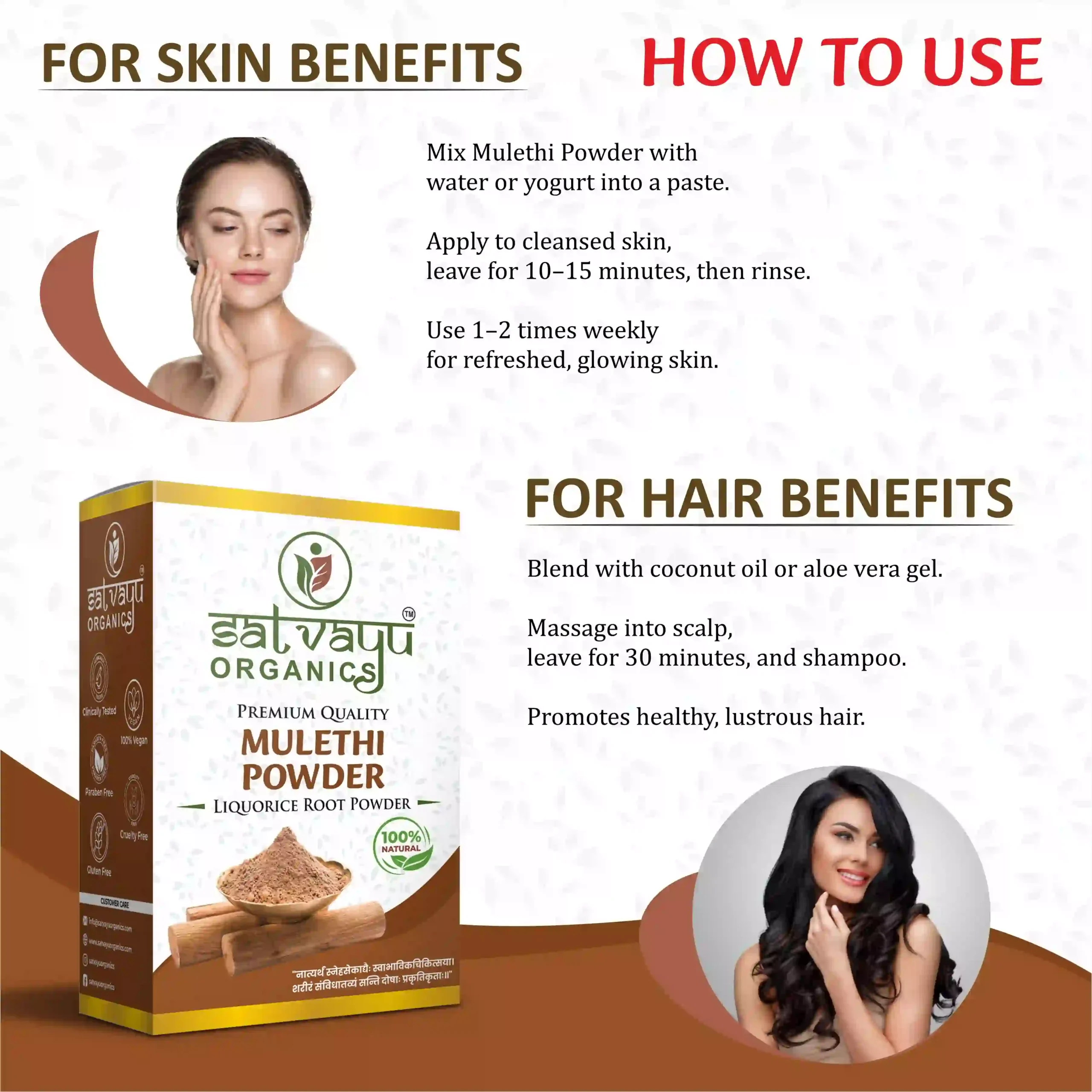 Satvayu Organics Mulethi Powder for Face and Skin Care