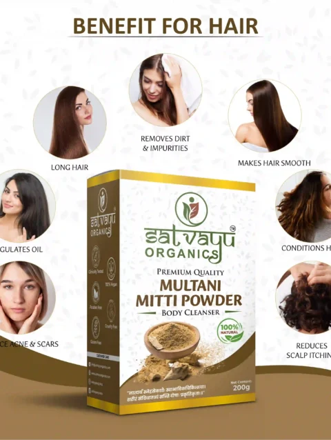 Satvayu Organics Multani Mitti Powder for Face Care