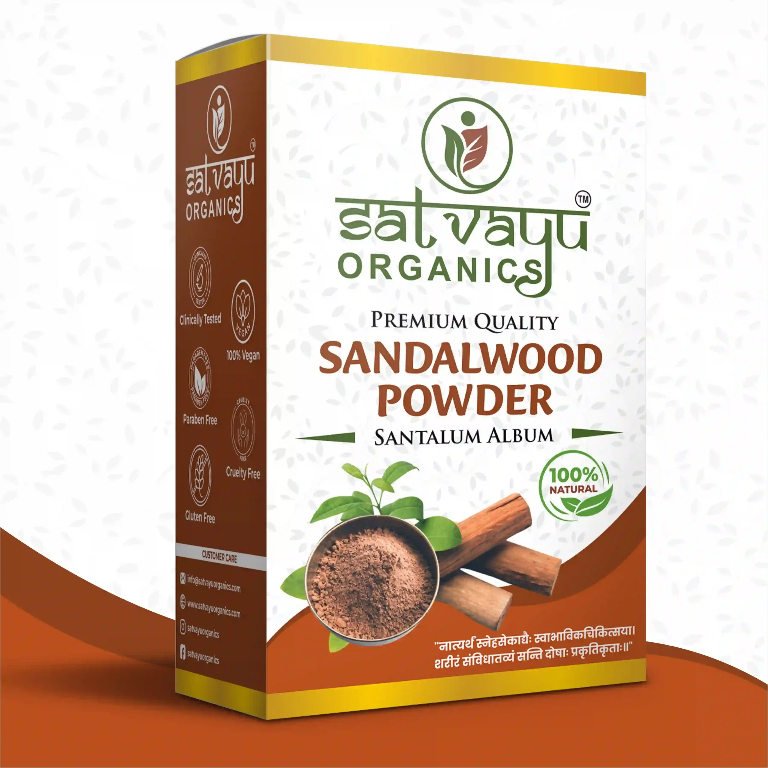 Satvayu Organics Sandalwood Powder for Face and Skin Care